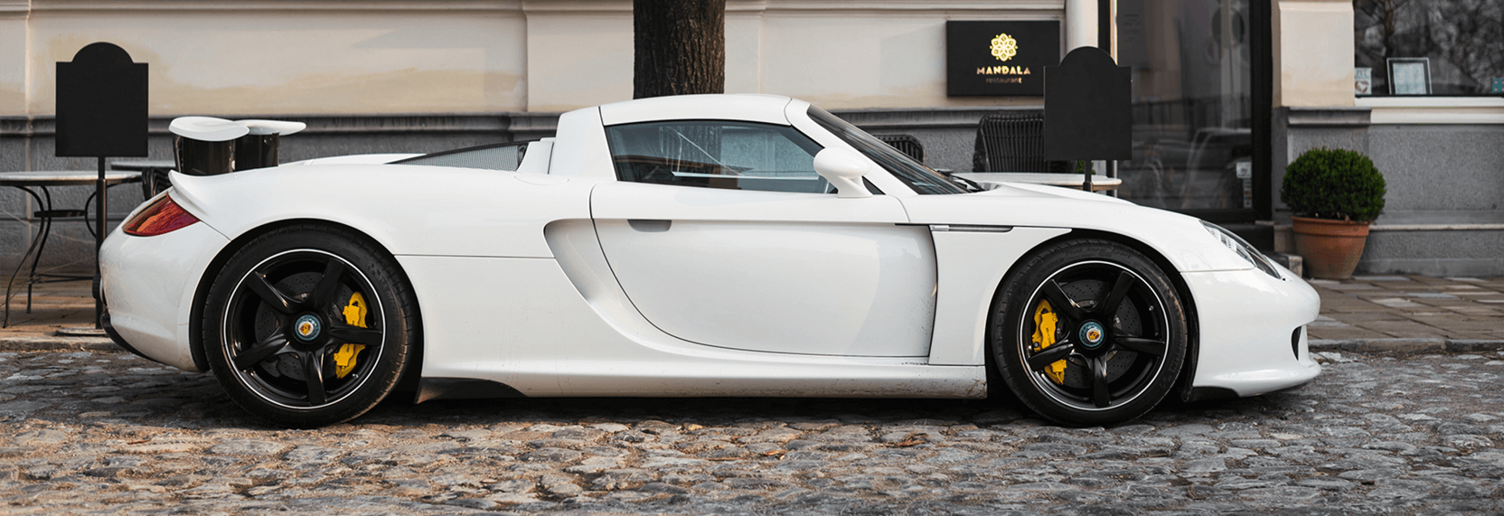 White Porsche Carrera